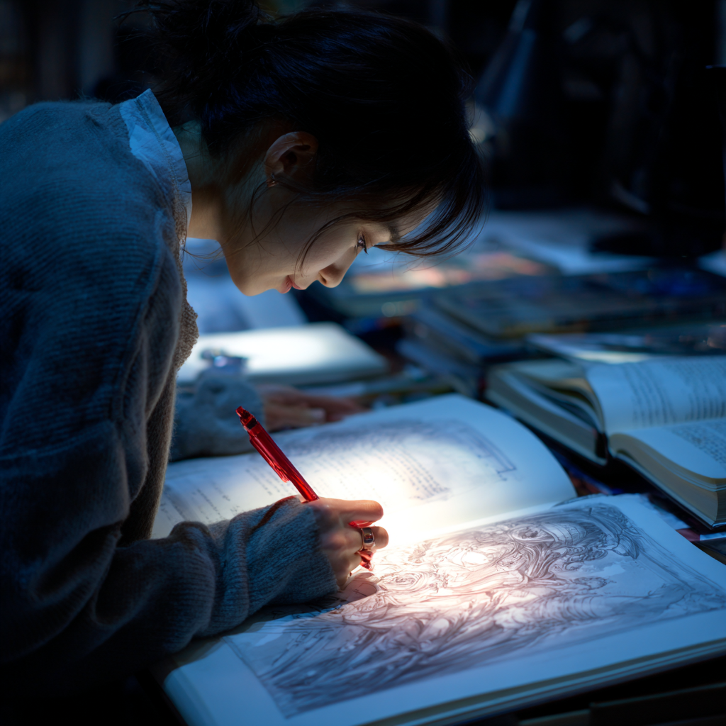 校正技能検定の勉強をしているイメージ